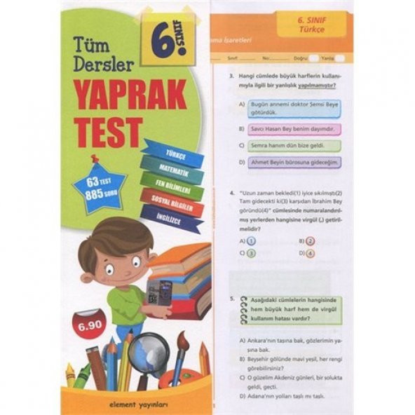 6. Sınıf Tüm Dersler Yaprak Test-Kolektif