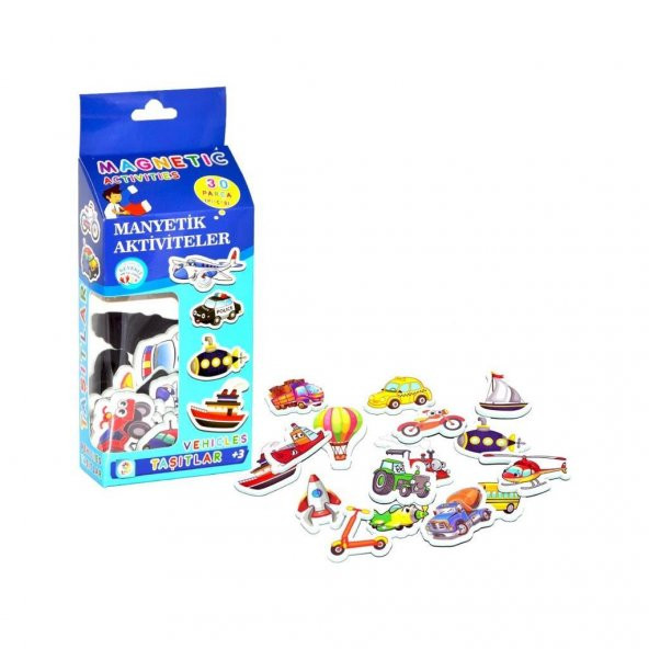 Utku 30 Parça Oyuncak Manyetik Taşıtlar