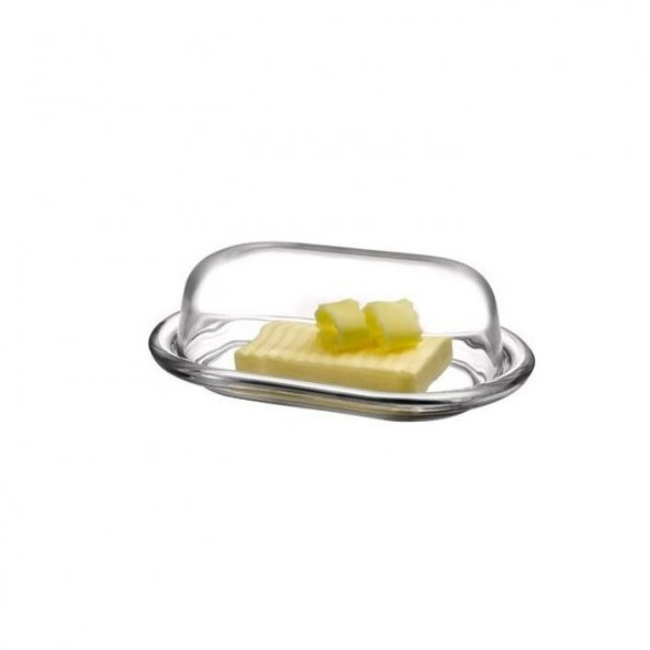 Paşabahçe 98402 Basic Cam Kapaklı Tereyağlık Peynir Kabı 2 Adet