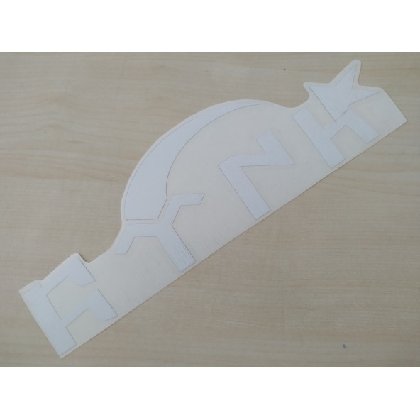 GÖKTÜRKÇE TÜRK STİCKER Beyaz 26,5x8cm TÜRK YAZISI - TÜRK ETİKETİ - TÜRK ÇIKARTMASI
