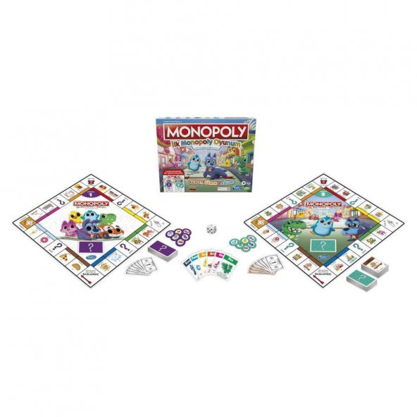 Hasbro İlk Monopoly Oyunum 2 in 1 Kutu Oyunu F4436