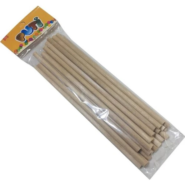 Puti Ahşap Renksiz Çöp Çubuğu Silindir (Dondurma)