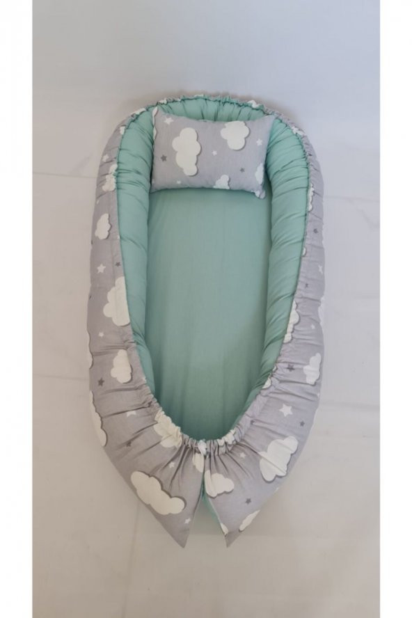 Gri Bulut Yeşil Babynest Bebek Yuvası - 2