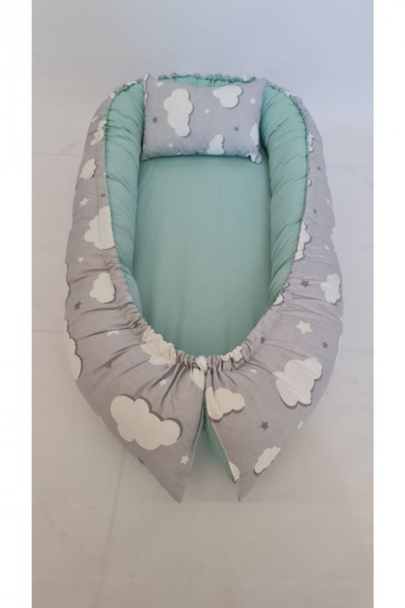 Gri Bulut Yeşil Babynest Bebek Yuvası - 4
