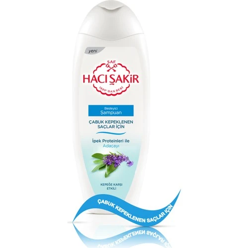 Hacı Şakir Şampuan Adaçayı-Kepek 500 ml