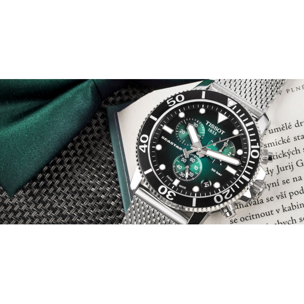 Tissot T120.417.11.091.00 Seastar 1000 Chronograph Erkek Kol Saati - 7