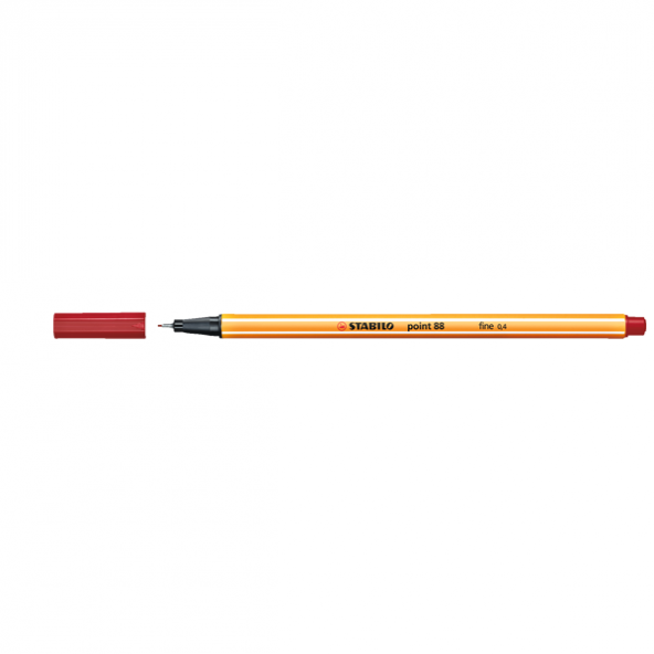 Stabilo Keçe Uçlu İnce Kalem 88 Point 0.4 MM Koyu Kırmızı (10 adet) 88/50