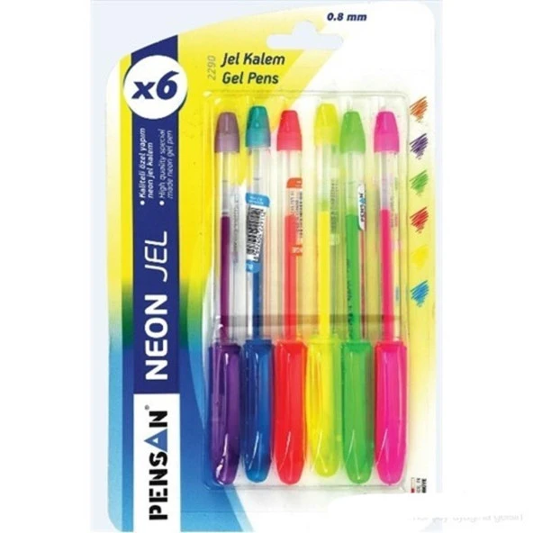 Pensan Neon Gel Set 6 Renk ürün görseli