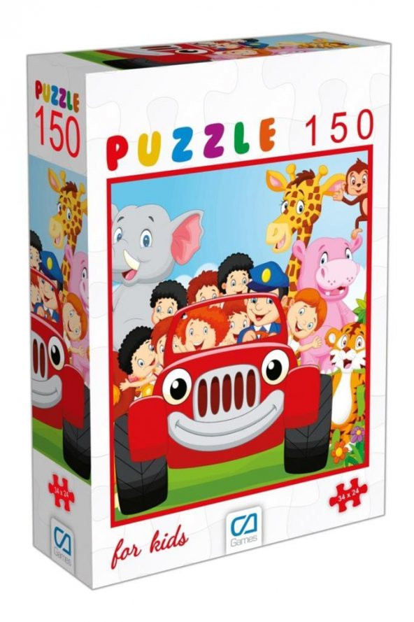 CA Games Hayvanlar Puzzle 150 Parça  34 x 24 Cm. 6103