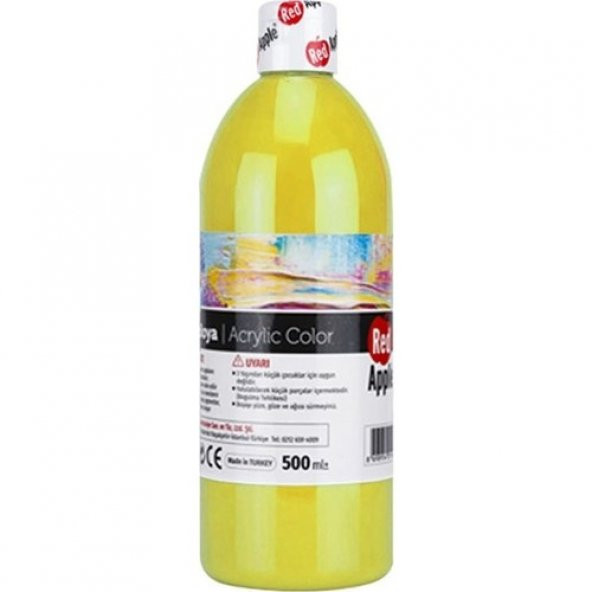 Red Apple RA150-11 Akrilik Boya 500 g Sarı ürün görseli 1