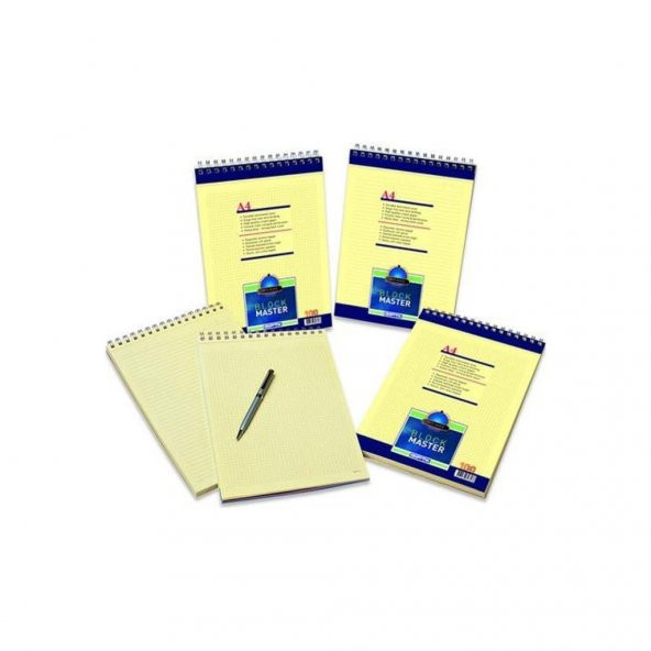 Gıpta Blok Master Spiralli Defter Karton Kapaklı Blok.A4-100 Yaprak Kareli