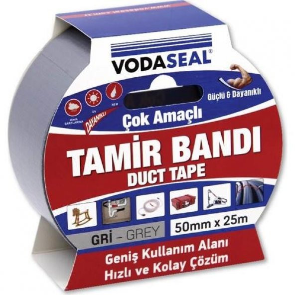 Vodaseal Çok Amaçlı Tamir Bandı 50Mmx25M Gri