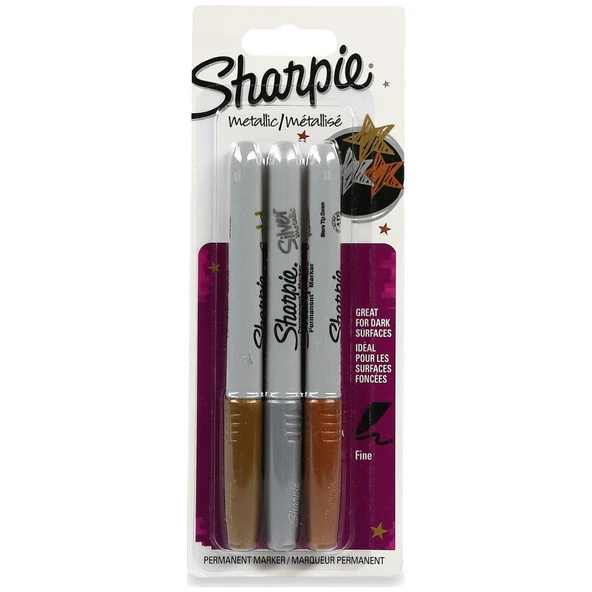Sharpie Fine Marker Metalik Kalem Seti 3 Renk
