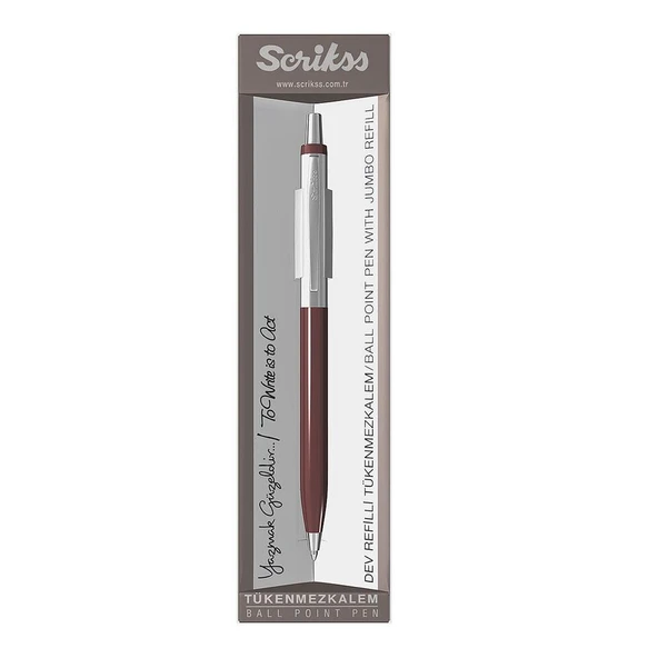 Scrikss 51 Vintage Tükenmez Kalem Kırmızı - Resim 2