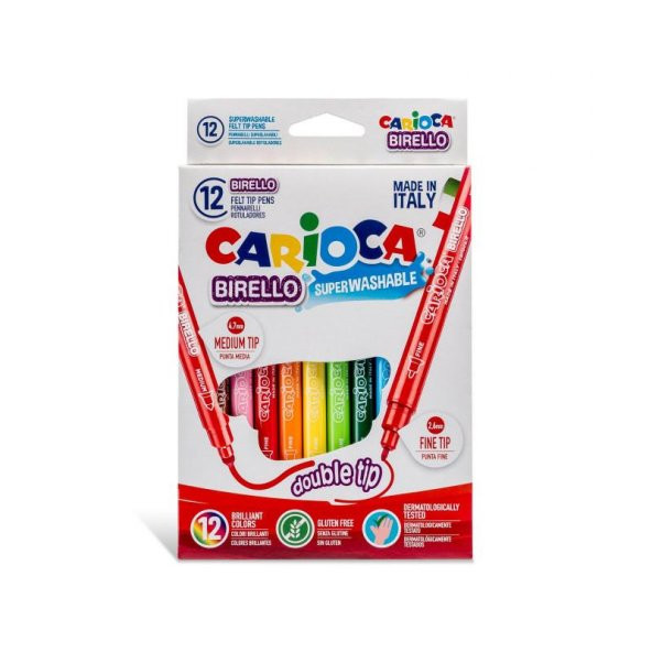 Carioca Birello Jumbo Süper Yıkanabilir Çift Uçlu Keçeli Boya Kalemi - 1