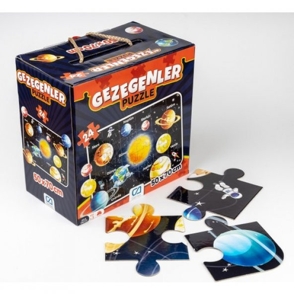 Ca Games 24 Parça Gezegenler Maxi Boy Eğitici Puzzle - 5026