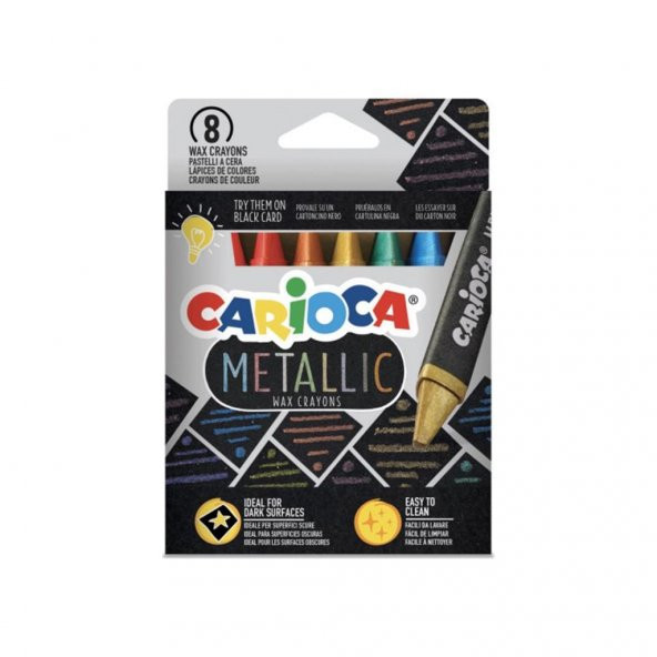 Carioca Metalik Maxi Wax Pastel Boya 8 Renk 43163