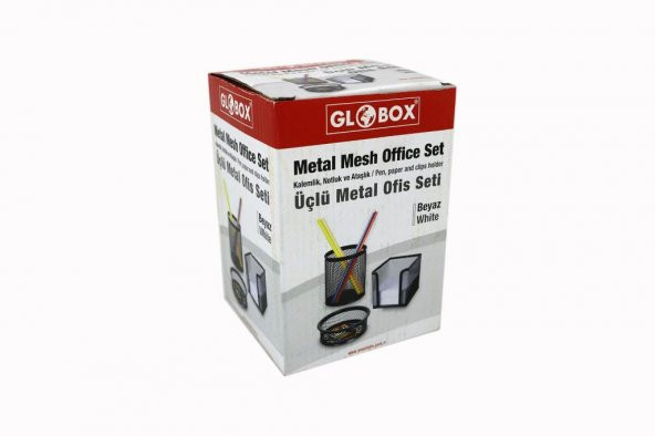 Globox 6154 Metal Siyah Ofis Seti 3Lü, GRİ - 2