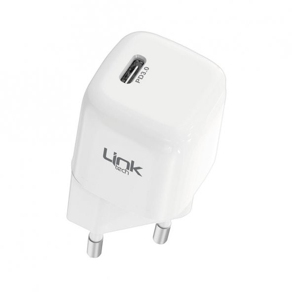 Linktech G821 Supper Silicon Tech 20W PD USB-C Seyahat Şarj Aleti Lightning Kablo Set Beyaz - 2