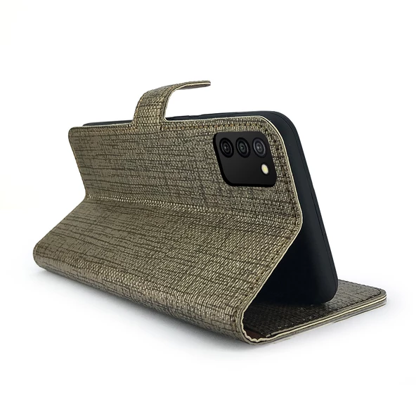 Samsung Galaxy A03s Kılıf FitCase Fabric Kapaklı Cüzdanlı - 4