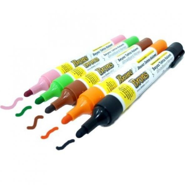 Brons BR-9511 Doldurulabilir Beyaz Tahta Kalemi 10lu Set - 3