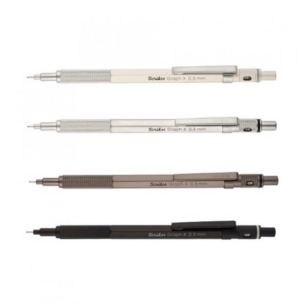 Scrikss Graph-X Metal Versatil Kalem 0.5 Mm Kurşun Gri - 2