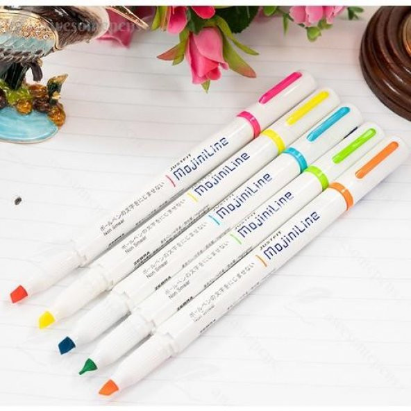 Zebra Justfıt Fosforlu Kalem 5lı Set MOJILINE-5 - 2