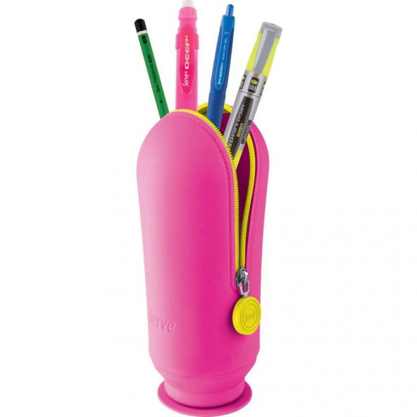 Serve Hoop Vakumlu Kalem Kutu - Pembe - 3