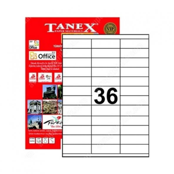 Tanex 70X23 Laser Etiket Tw-2433 - 1