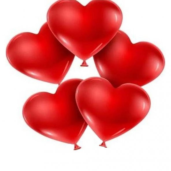As Balon Kalp Şekilli 100LÜ Kırmızı