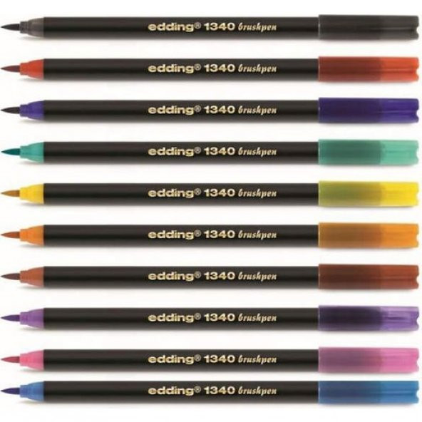 Edding 1340 Brushpen Fırça Uçlu Kalem 10 Renk - 2