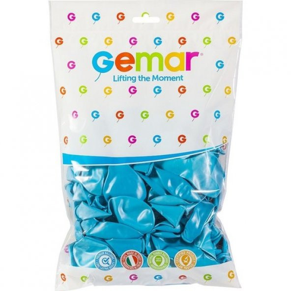 Gemar Metalik Balon 100lü Paket Açık Mavi - 2