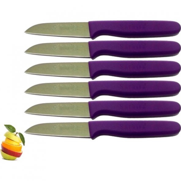 Sürmene Sürbisa 061007 Meyve Bıçağı 6 Lı Set Mor