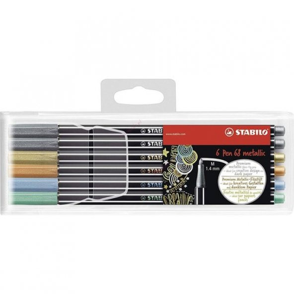 Stabilo 6806-8-32 Pen 68 Metalik Renkler 6lı