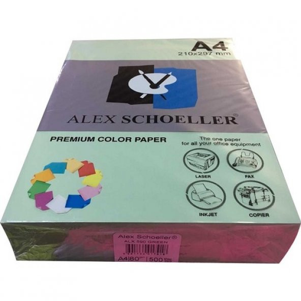 Alex Schoeller 590 A4 Fotokopi Kağıdı 500 lü Yeşil - 1