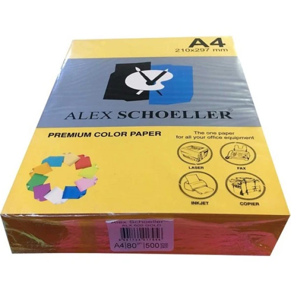 Alex Schoeller 600 A4 Fotokopi Kağıdı 500 lü Altın