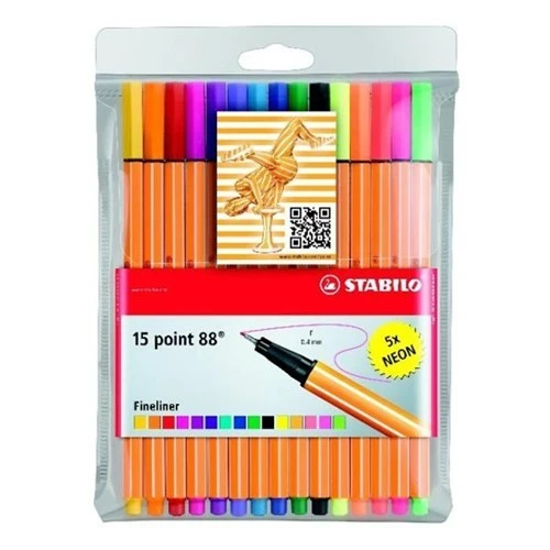 Stabilo Point Fineliner Kalem 88 10+5 Neon Paket ürün görseli 1