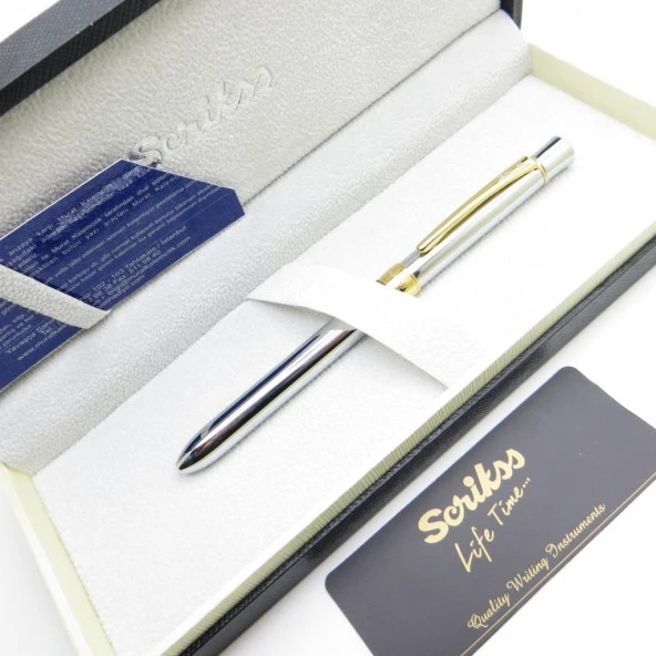 Scrikss 93 Trio Multifonksiyon Kalem Gold Krom - 2