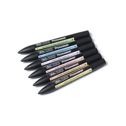 Winsor & Newton Promarker Kalem Seti 6 Renk Pastel Tones Set Pastel Tonlar - Resim 2