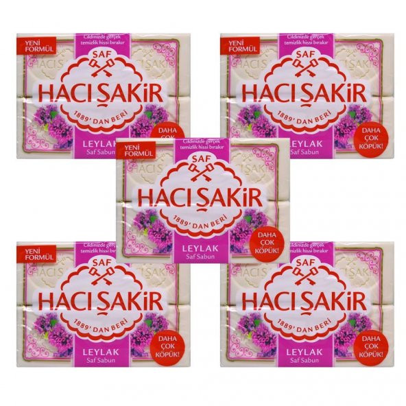 Hacı Şakir Leylak Kalıp Sabun 4x150GR X 5 Adet