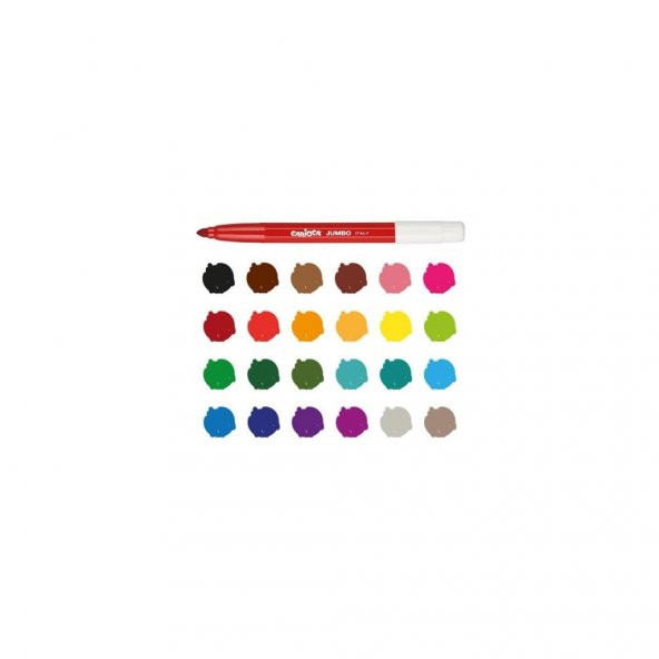 Carioca Jumbo Yıkanabilir Keçeli Boya Kalemi 24Lü 40570 - 2