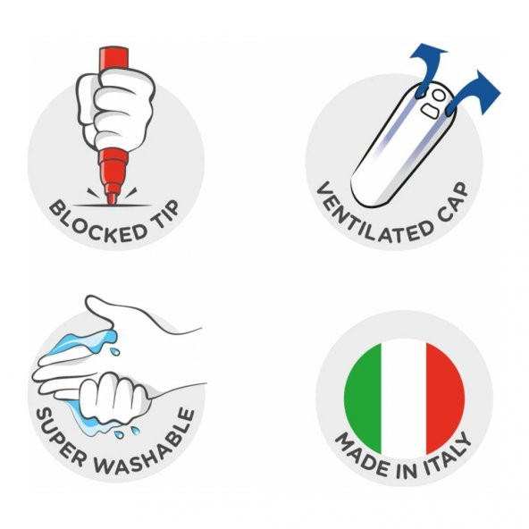 Carioca Jumbo Yıkanabilir Keçeli Boya Kalemi 24Lü 40570 - 3