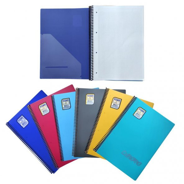 Gıpta Chromo 100 Yp. A4 Spiralli Pp. Kapak Defter Kareli 6Lı