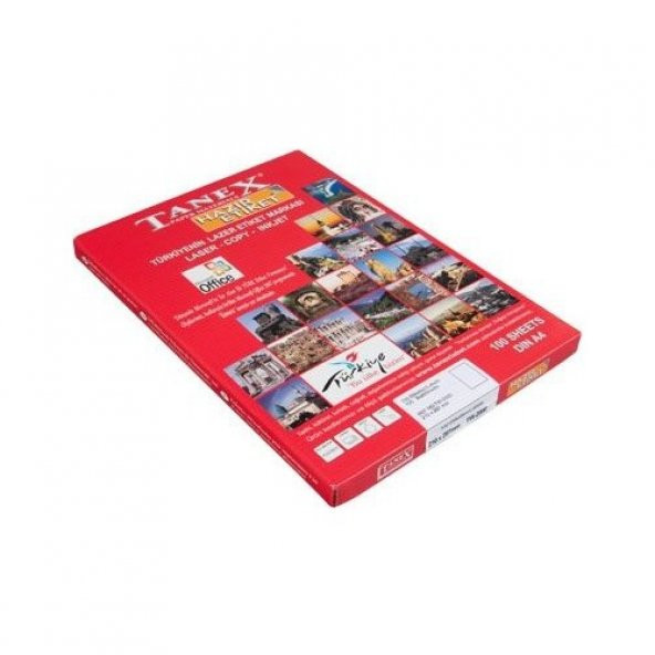 Tanex Tw-2544 35X12,4355 Mm Laser Etiket 100 Ad.