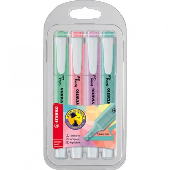 Stabilo Fosforlu Kalem Swıng Cool Pastel 4Lü 275/4 - 1