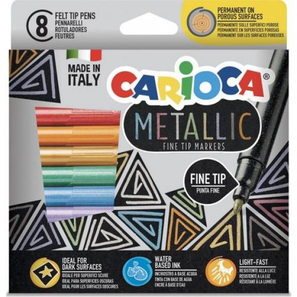Carioca Metalik Jumbo Keçeli Kalem 6Lı
