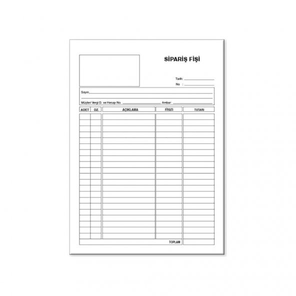 Folix Sipariş Fişi 14 x 20 cm 2-50 2 Nüsha Otokopili 50 Yaprak - Resim 2