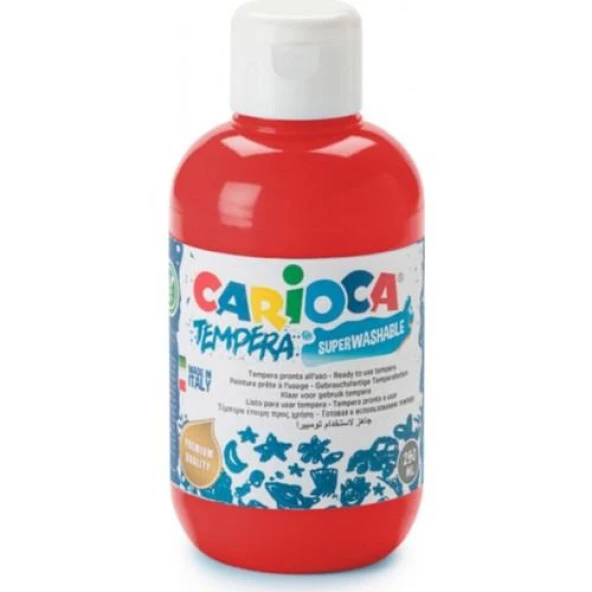 Carioca Tempera Süper Yıkanabilir Guaj - Sulu Boya Seti 5 Renk x 250 Ml. - 5