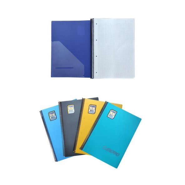 Gıpta Chromo 60 Yp. A4 Spiralli Pp. Kapak Defter Kareli 4lü