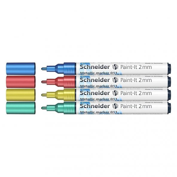 Schneider Metalik Marker 2 mm 4lü Set 011 - Resim 2